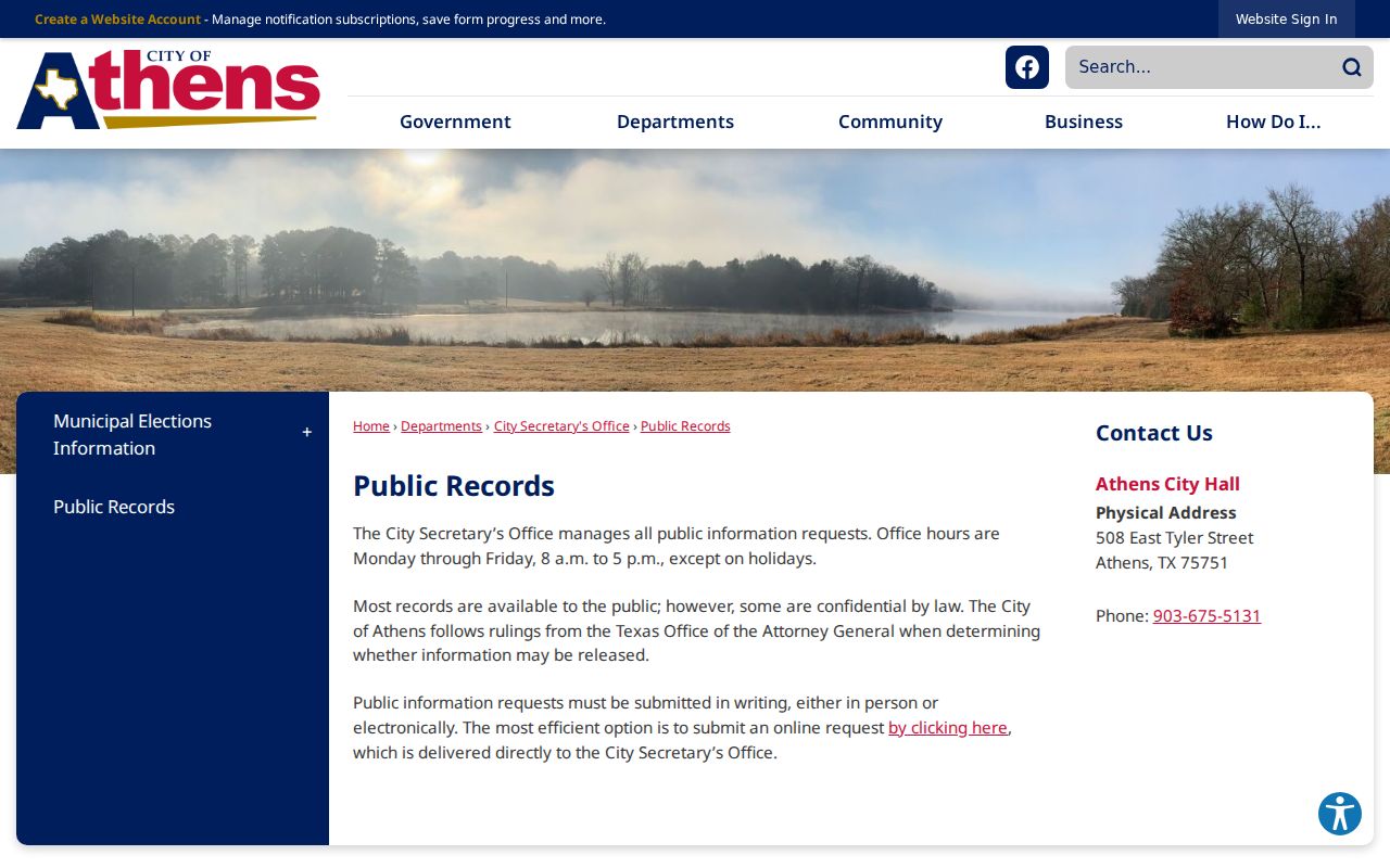 Athens Henderson County criminal records public information page
